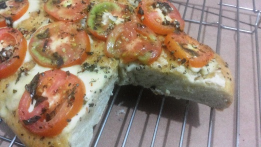 Melty cheese, juicy tomatoes, herby bread... mmmmm